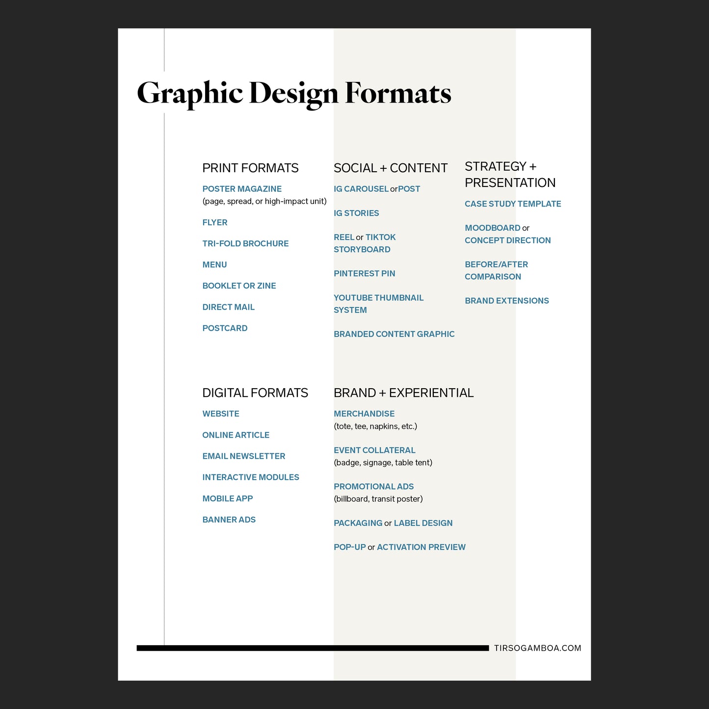 Graphic Design Formats (Free Download)